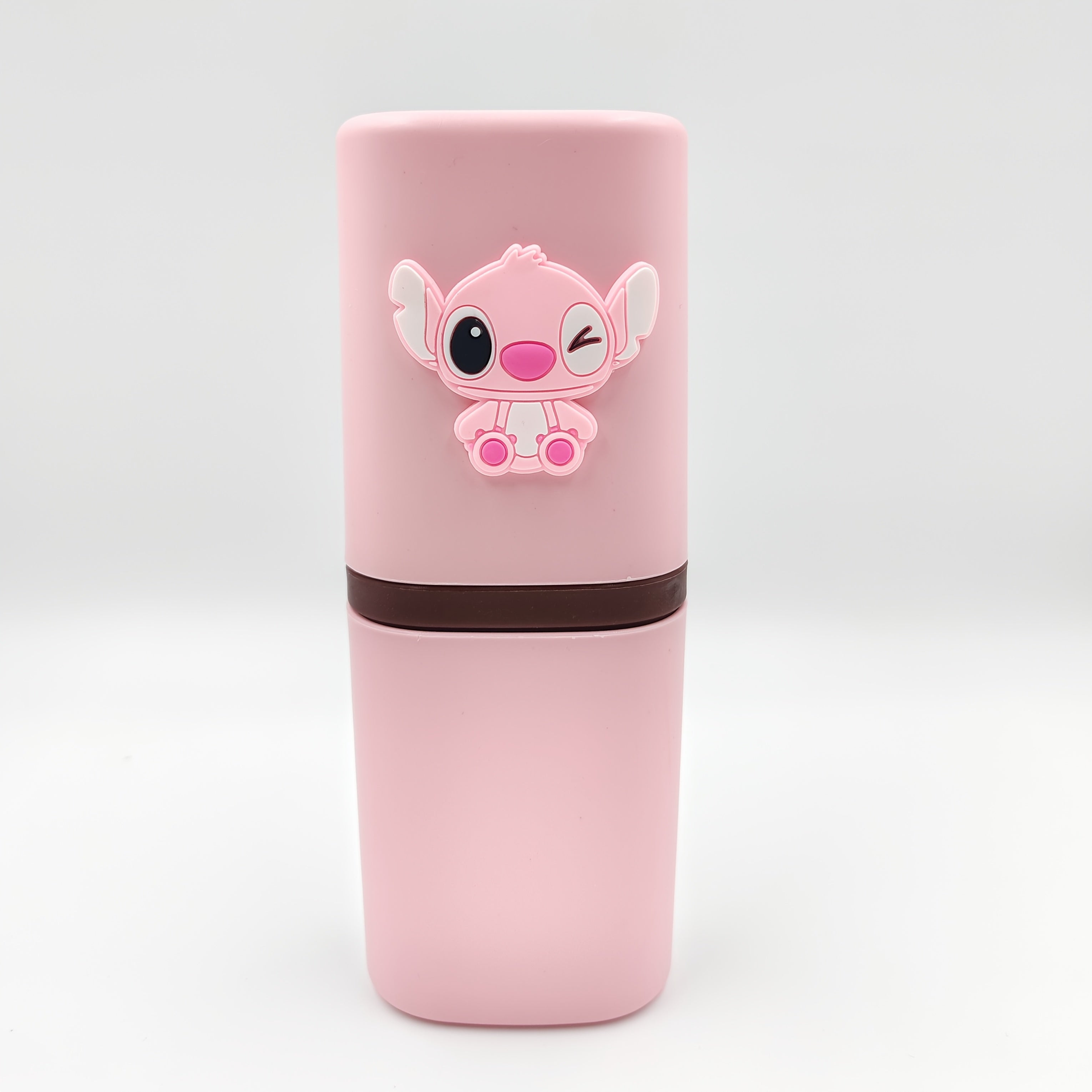 Kids Plastic Travel Toothbrush Holder and Cup Set with Toothpaste Storage