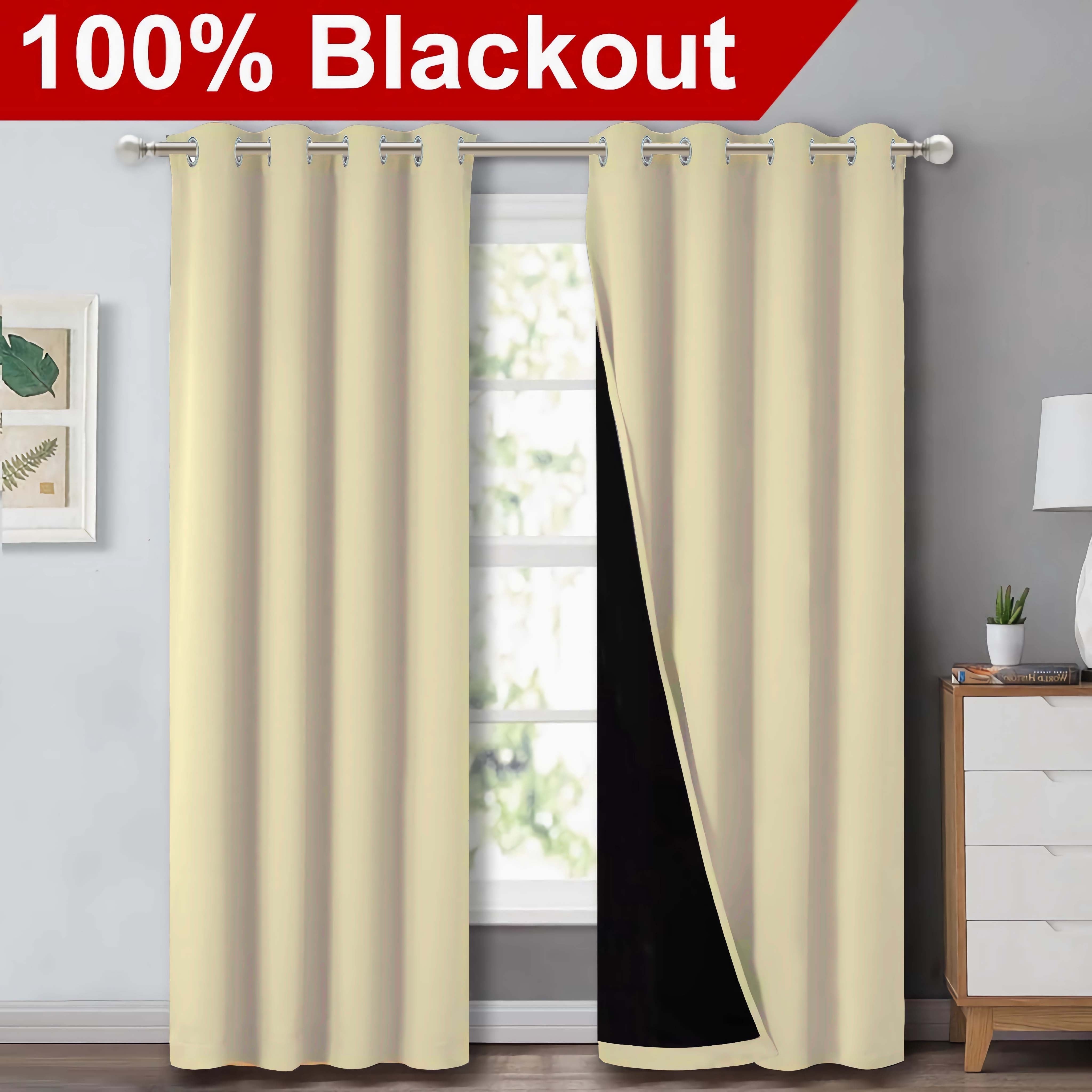Blackout Curtains for Living Rooms and Bedrooms, Light-Blocking, Thermal Insulated
