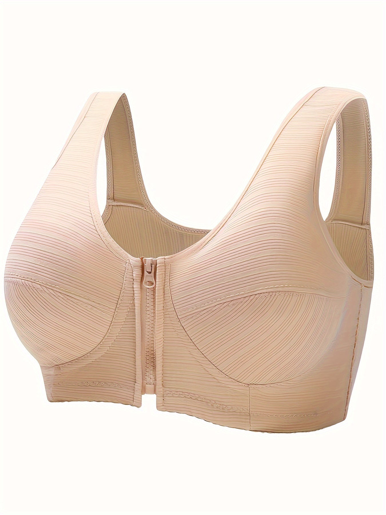 Women's Wireless Bralette Front Closure No-Pad Push-Up Solid Colors