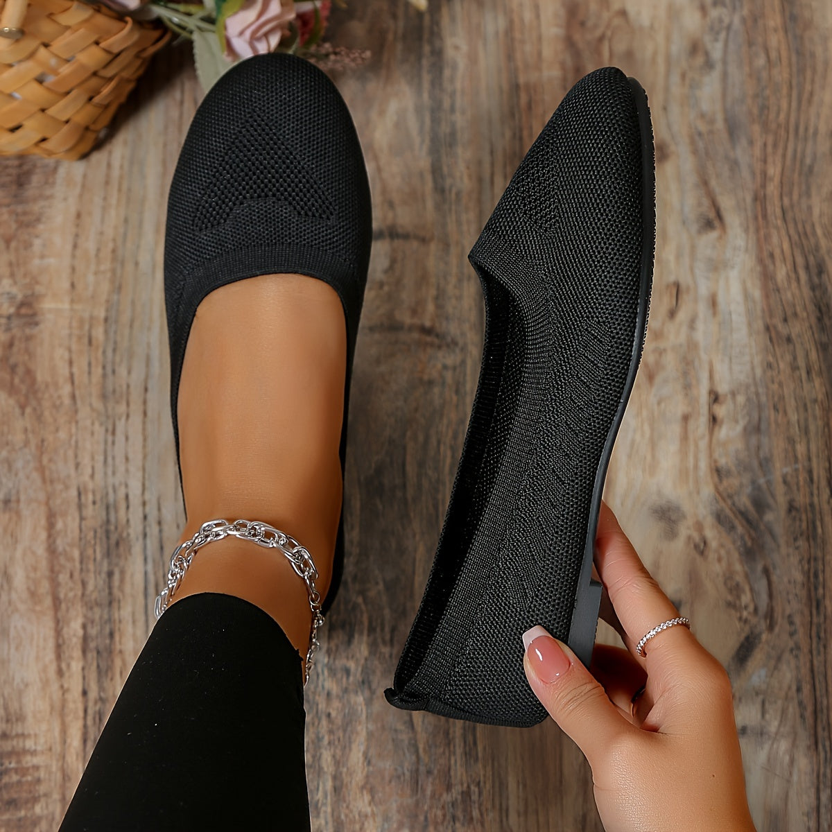 Women's Breathable Casual Flat Slip-On Shoes Large Size Comfortable Anti-slip