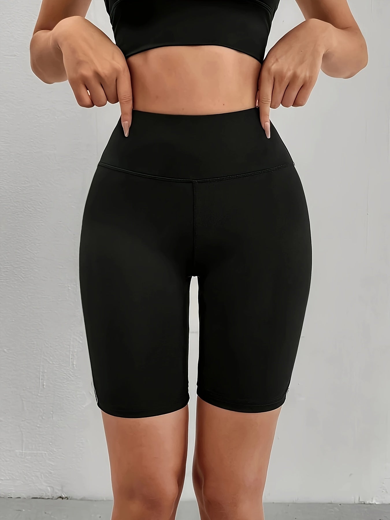 Ayollar uchun yoga shorti yuqori belli, ko‘rinmaydigan sport shimlari