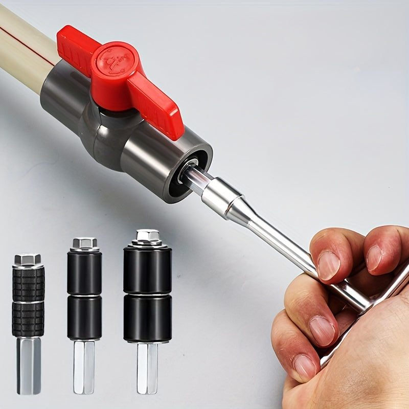 Stainless Steel Plumbing Repair Tool Set with T-Handle and Expansion Heads