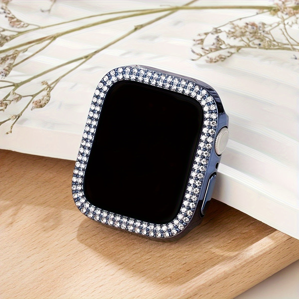 Women's Rhinestone Decor Protective Watch Case for Apple Watch 38-49mm Hard Shell Lightweight