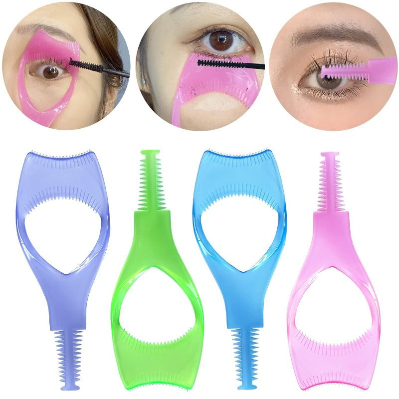 Women's 3-in-1 Plastic Eyelash and Eyeshadow Making Tool with Brush