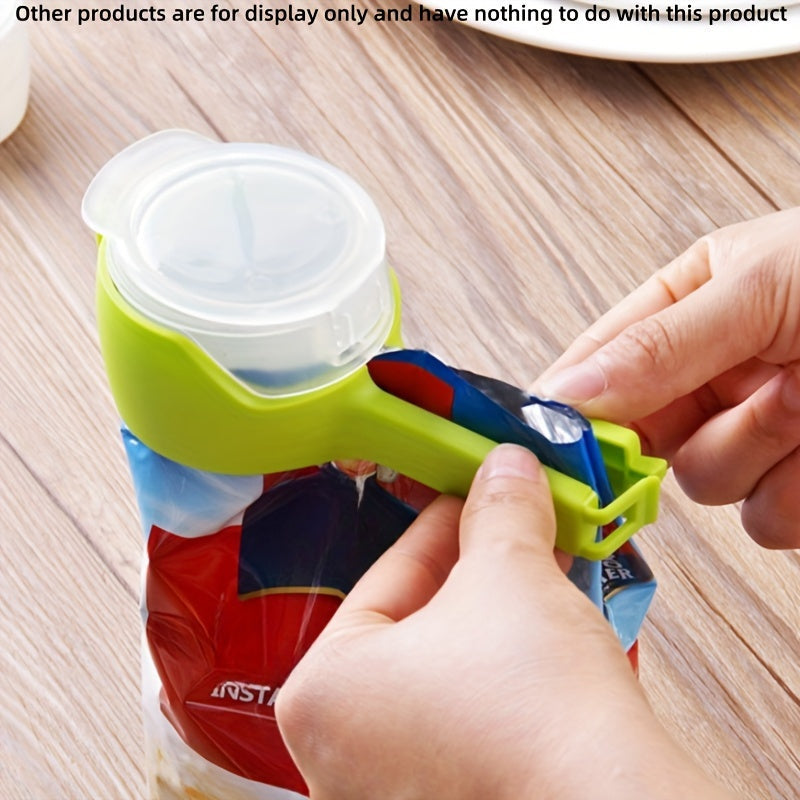 Multi-Purpose Food Sealing Clip with Pour Spout for Snacks and Storage