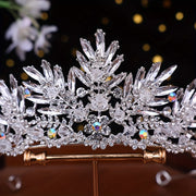 Qizlar uchun Kristal Taxt Bosh kiyimi, oltinli olmos bilan bezatilgan, nafis rasmiy yoki kechki kiyim uchun aksessuar