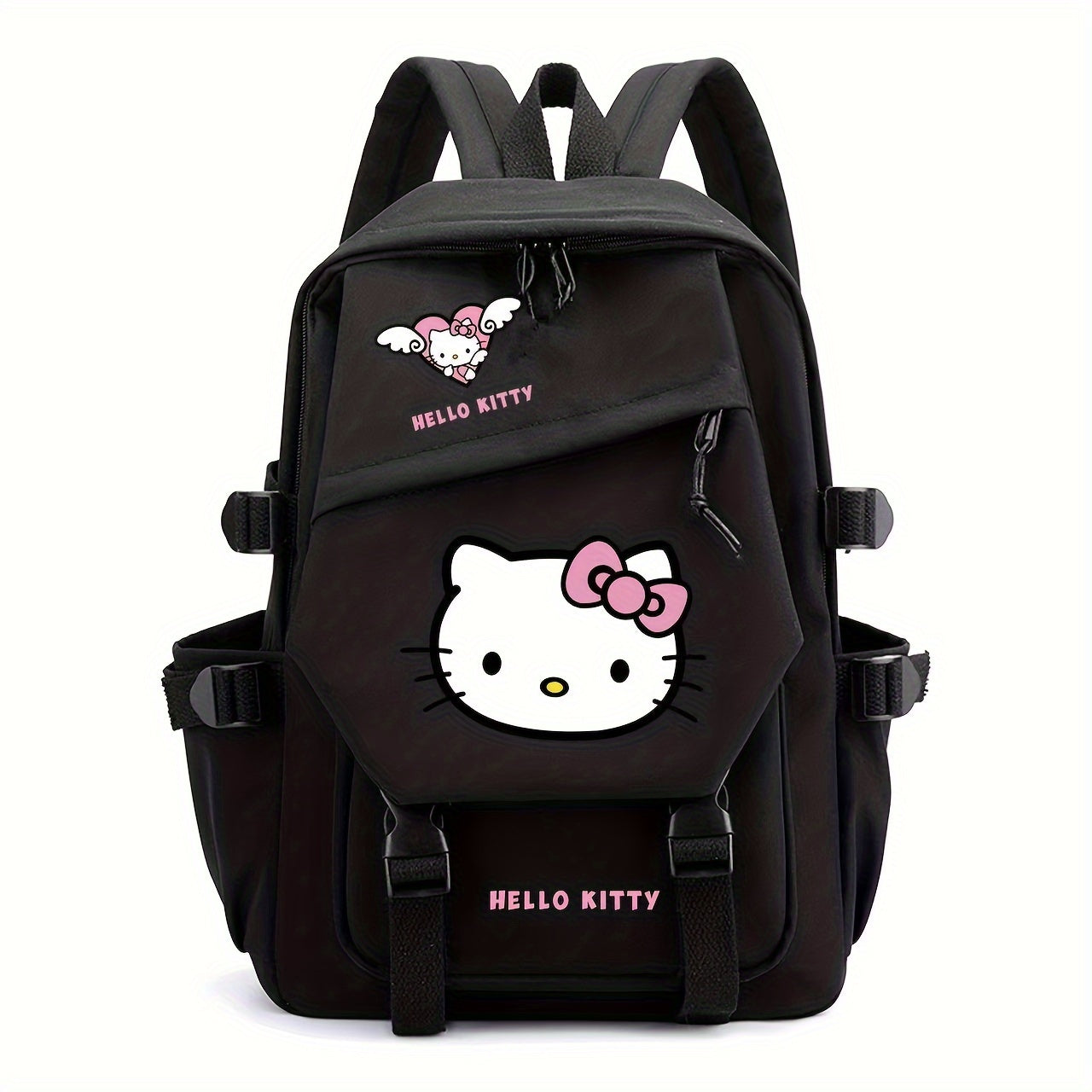 Kids Girls Nylon Backpack with Padded Straps Multiple Compartments and Reinforced Bottom
