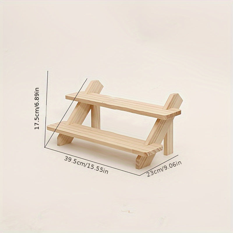 Soporte organizador de joyas de madera de varias capas con múltiples niveles para almacenamiento