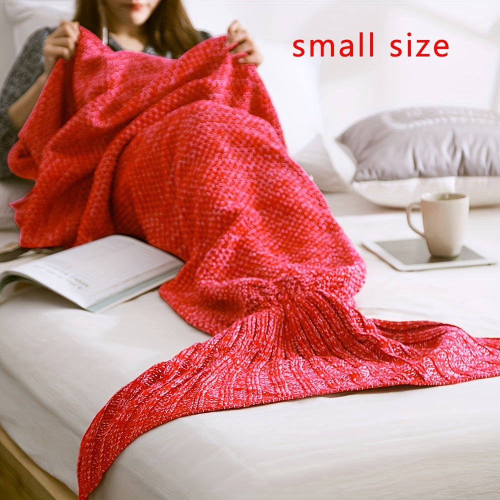 Mermaid Tail Blanket Crochet Cozy Lounge Sleep Gift for Women