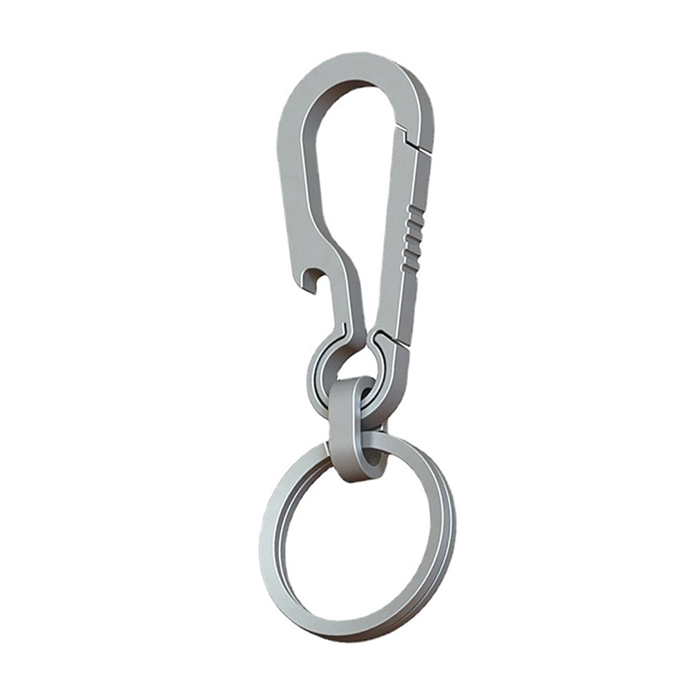 Men's Titanium Key Chain Bottle Opener Carabiner Unisex 1 Piece