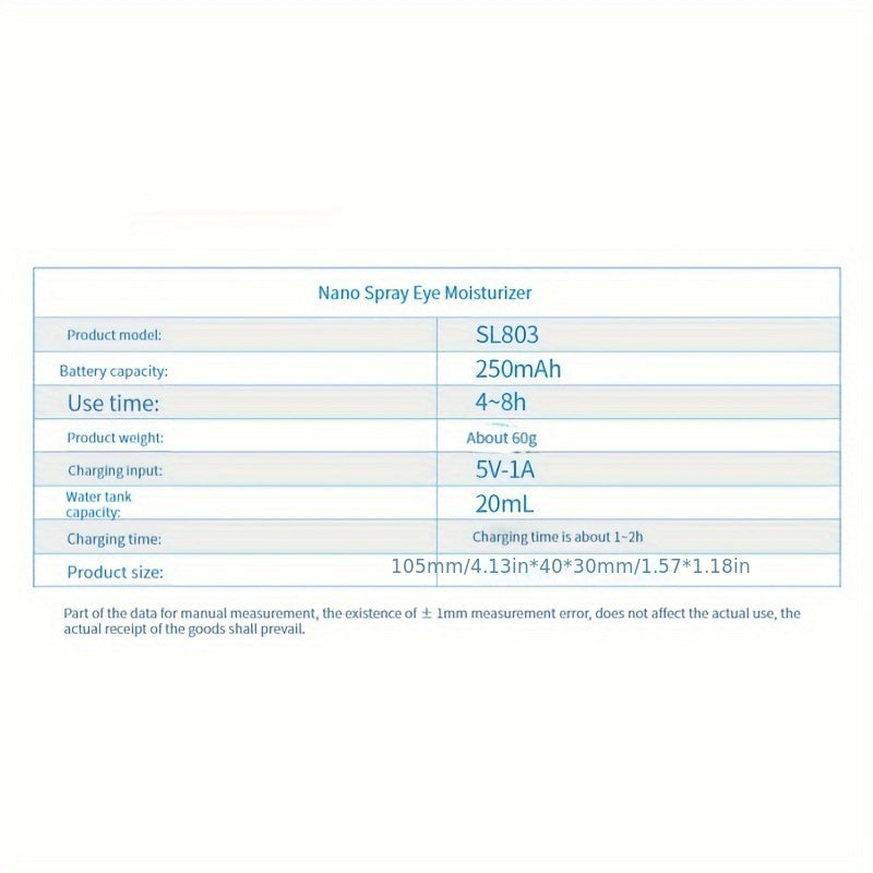 Портативный увлажнитель для глаз с наномистом