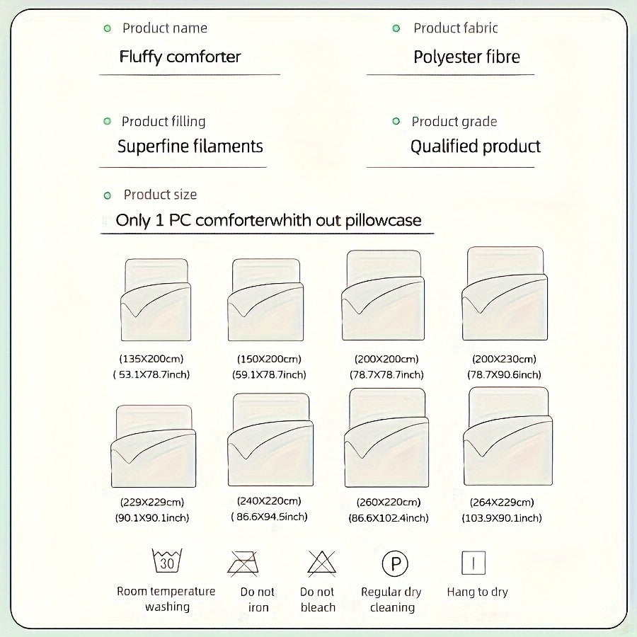 Taffeta Comforter Soft Thick Warm for Bedroom Guest Room Hotel