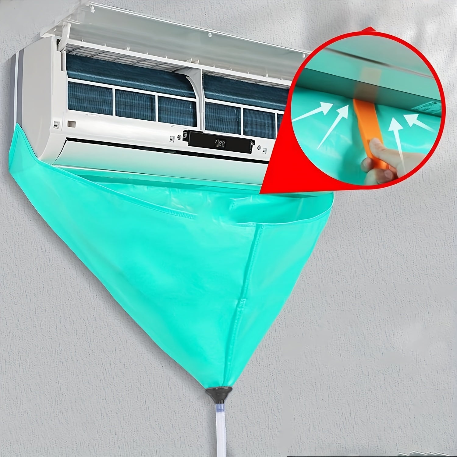 Air Conditioner Cleaning Kit 3pcs Dust Cover Water Bag Universal Tools for Wall-Mounted AC