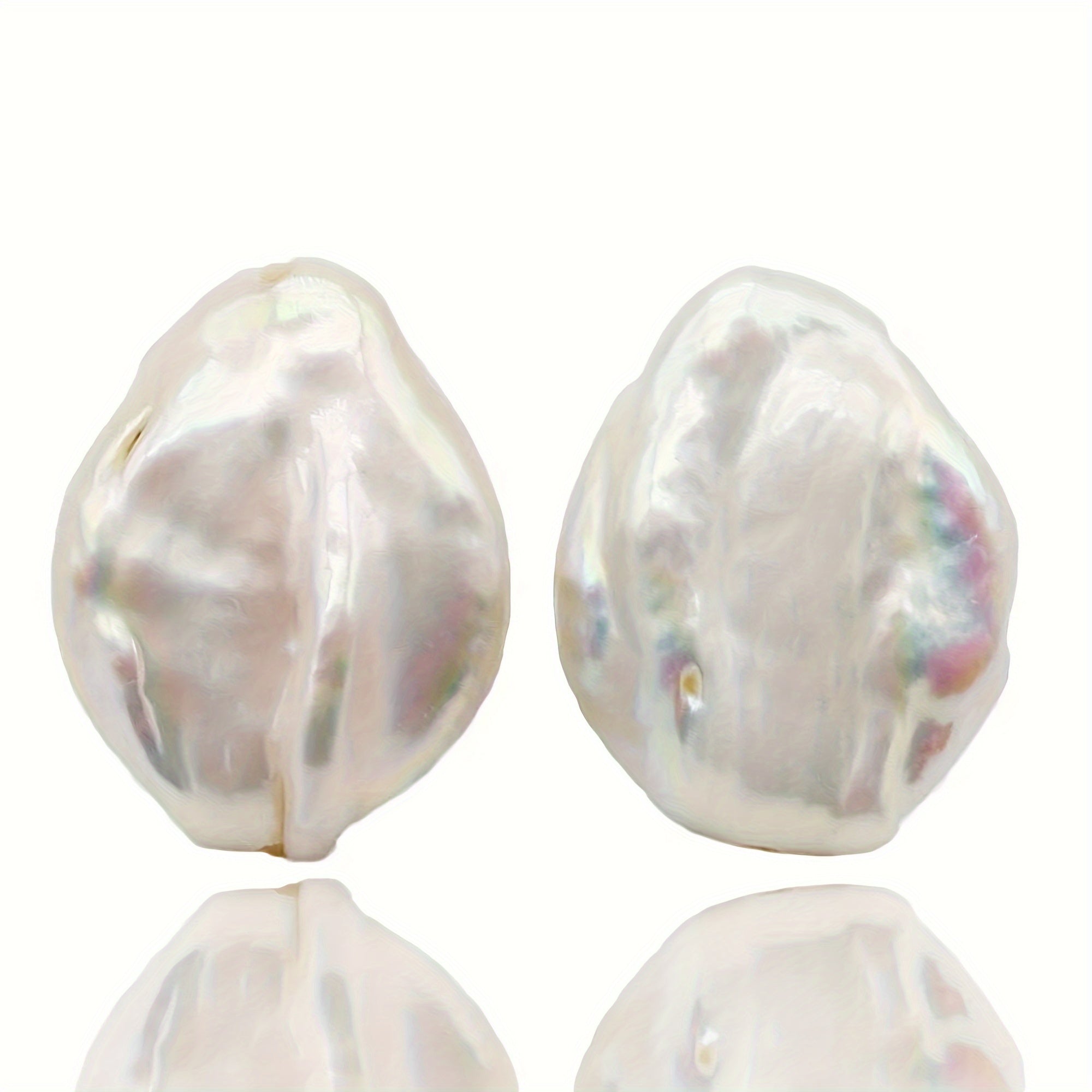 Women’s Baroque Pearl Earrings Natural Freshwater Silver Plated Elegant Gift