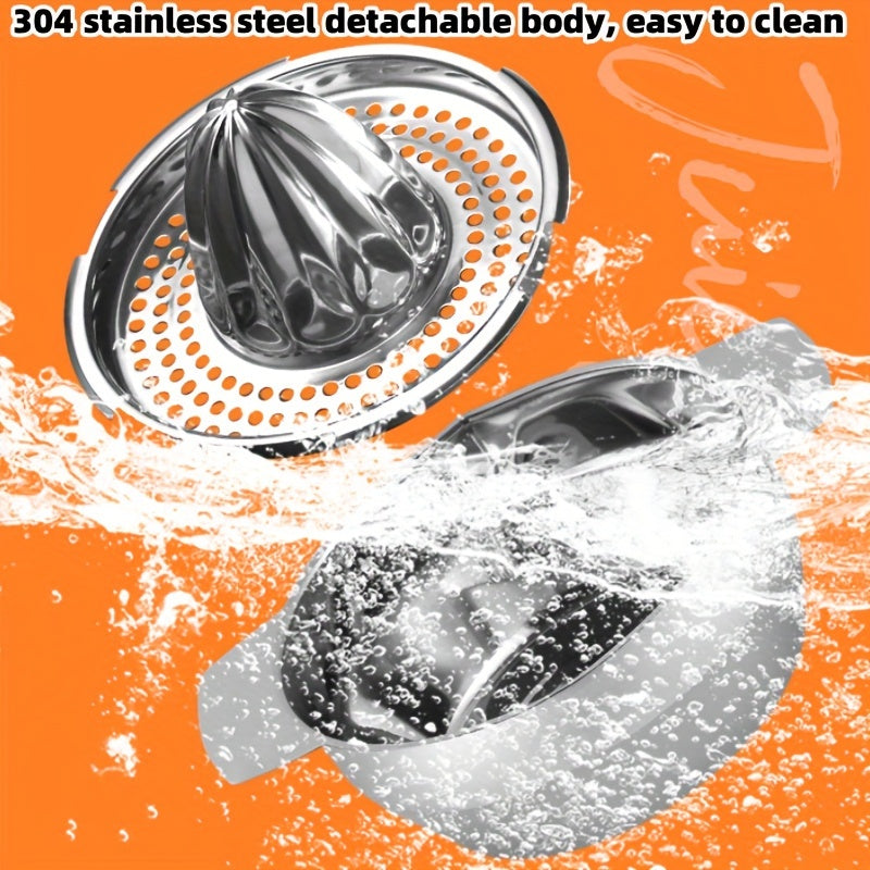 304 Stainless Steel Manual Citrus Juicer Compact Hand Squeezer for Lemons Oranges