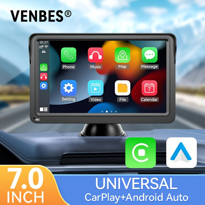 7-Inch Car Multimedia Stereo Touch Screen Android Auto CarPlay Universal