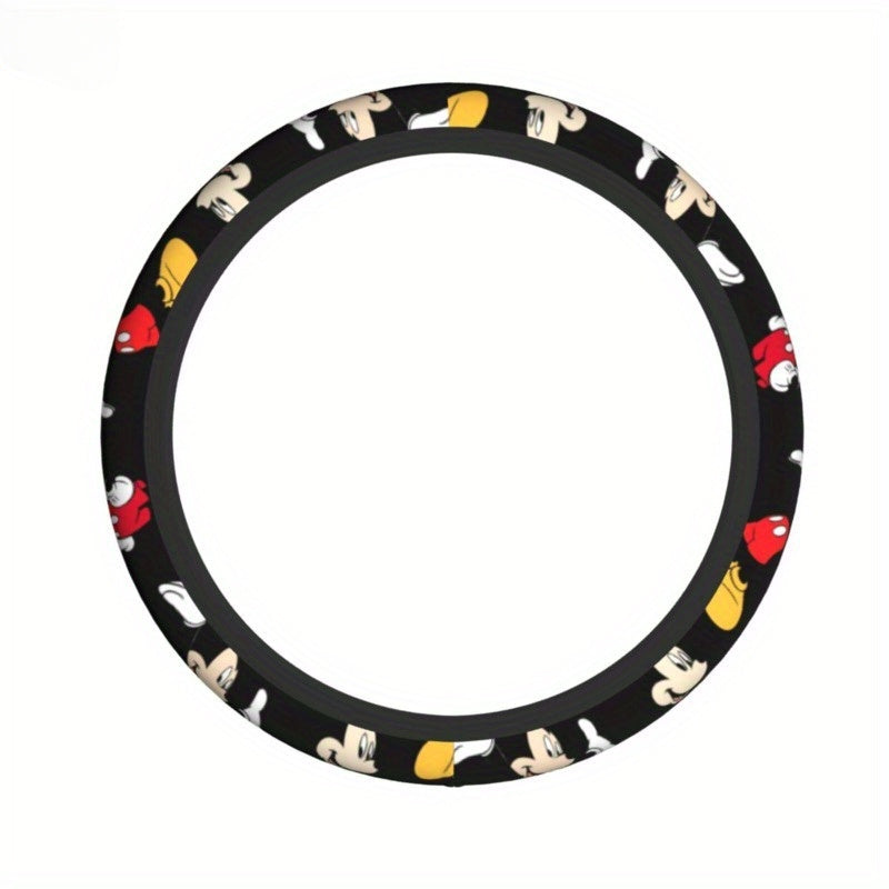 Car Steering Wheel Cover Non-Slip 15-Inch Mickey Mouse 3D Pattern