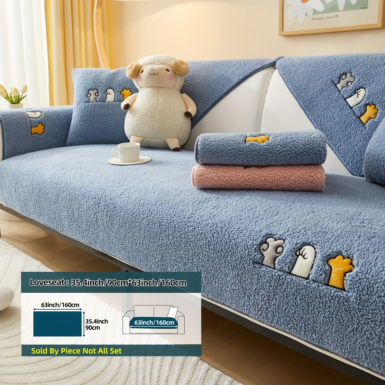 Плюшевый чехол на диван для собак, противоскользящий, защитный чехол для мебели