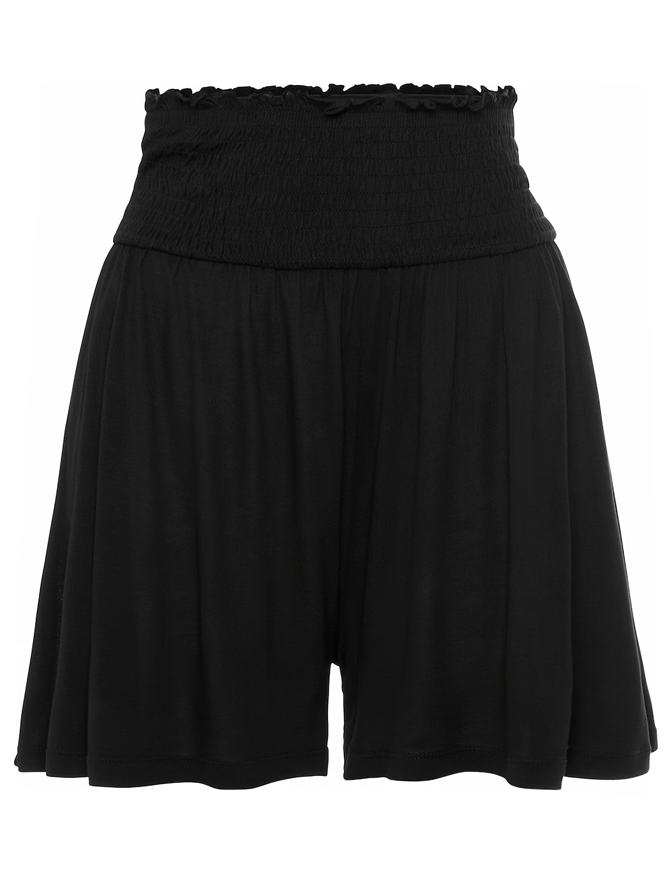 Широкие летние шорты для женщин plus-size с дышащей эластичной талией и расклешённым кроем