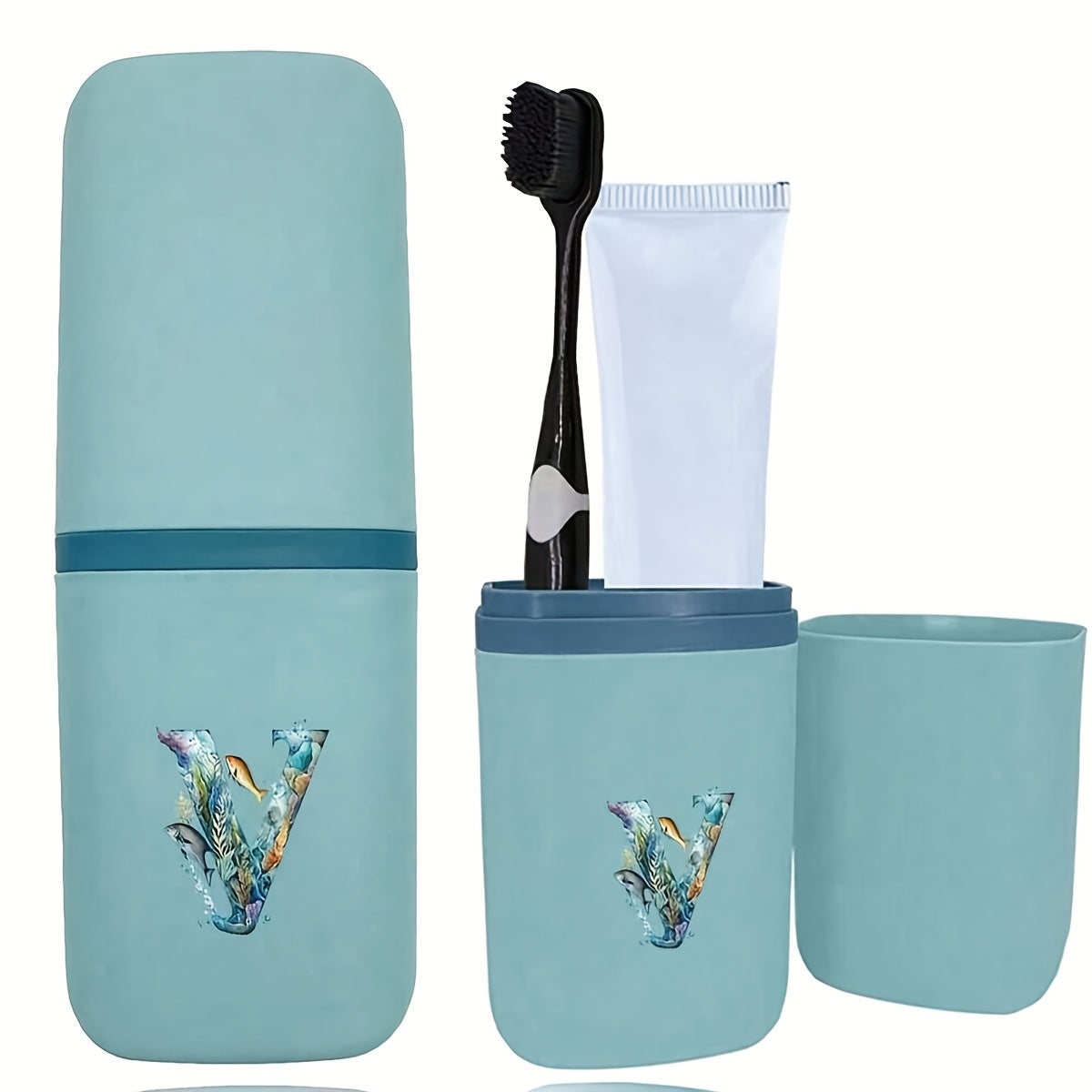 Tish cho'tkasi tutqichlari to'plami hammom aksessuarlari sayohat uchun suv o'tkazmaydigan saqlash qutisi