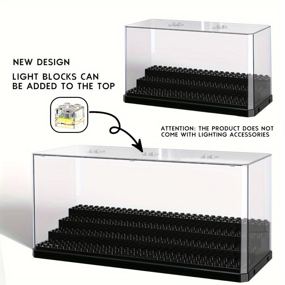 Plastic Minifigure Display Case Dustproof Organizer for Action Figures Dolls and Car Models