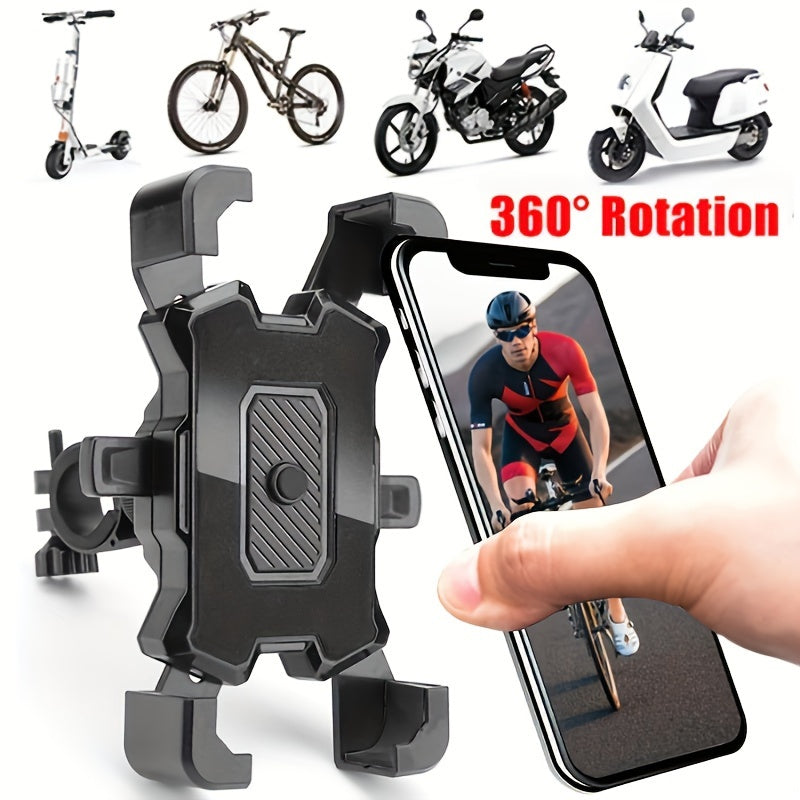Motorcycle Phone Holder with Automatic Lock Four Claw Handlebar Mount for Bike