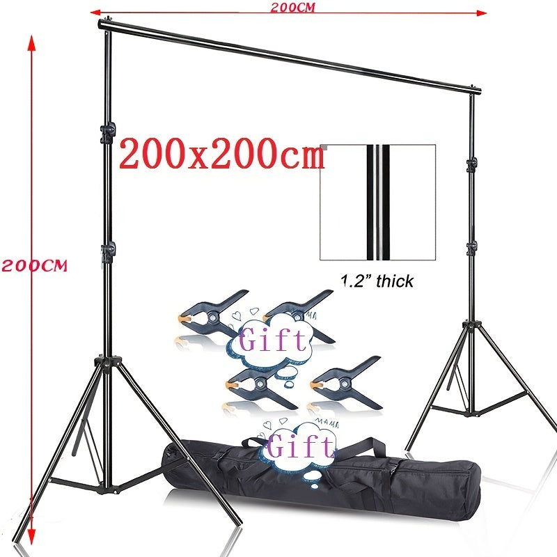 Heavy-Duty Backdrop Support System 2m x 2m for 6ft x 6ft Backdrops