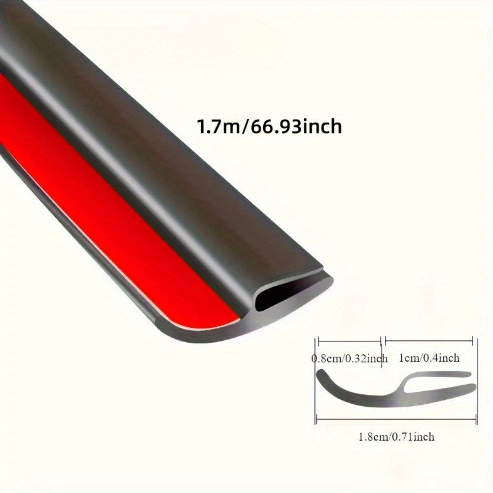 Tiras de sellado de goma para vehículos para ventanas, tablero, techo, aislamiento contra ruidos, 1.7m