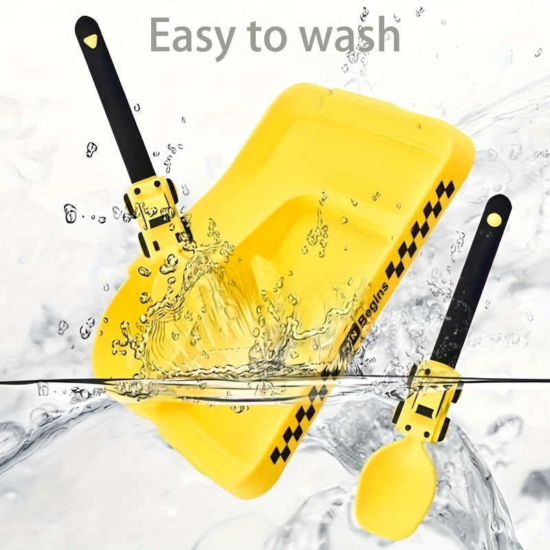 Set de regalo de Pascua para niños con vajilla de dibujos animados de carreras, con plato, cuenco, tenedor y cuchara