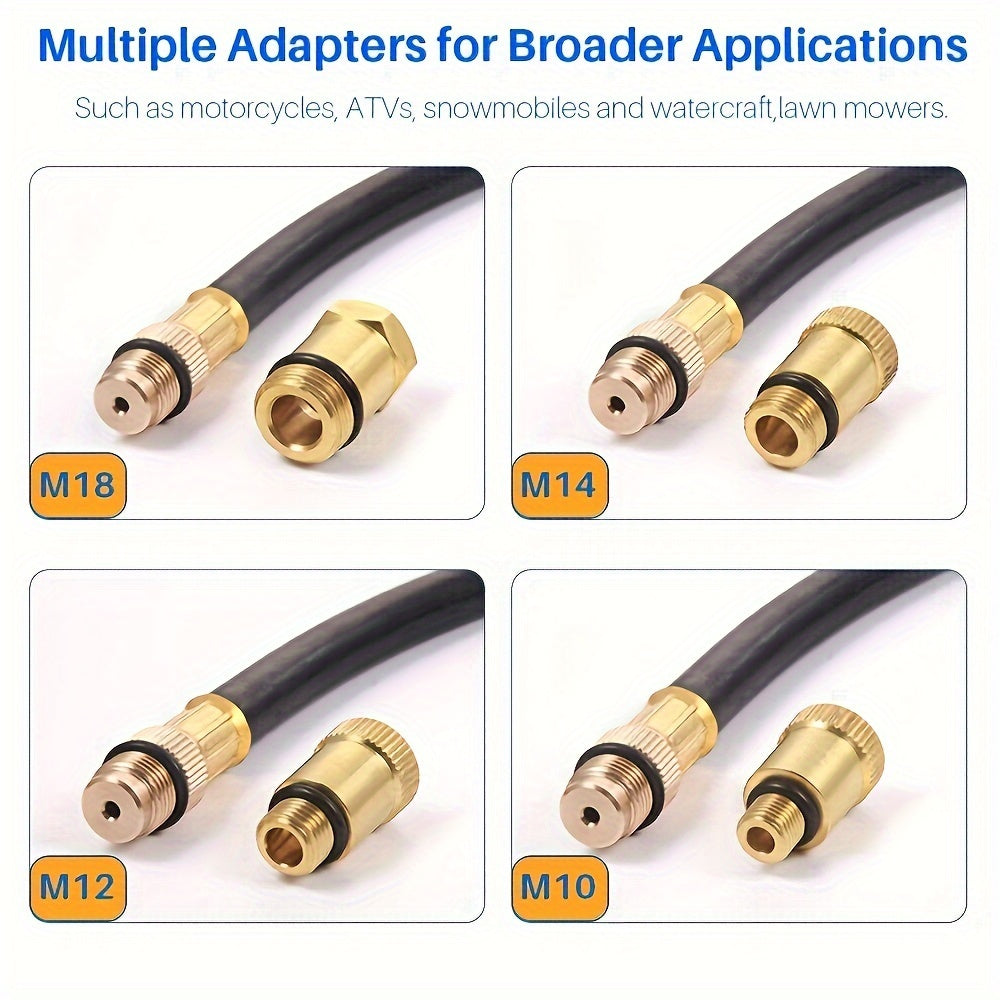 8-Donali dvijok siqishni tekshirish to'plami, benzin va gaz dvigatellari uchun bosim o'lchagich