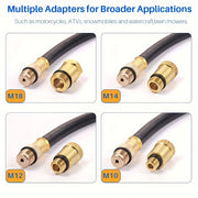 Kit de prueba de compresión de motor de 8 piezas, manómetro de presión para motores de gasolina