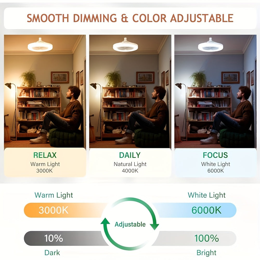 Zamonaviy LED shiftli changyutgich chiroqi va masofadan boshqarish, sozlanadigan rang harorati, E27 rozetkasi
