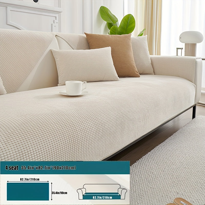 Water-Resistant Non-Slip Velvet Sofa Cover for Armchairs, Loveseats, and Sectionals