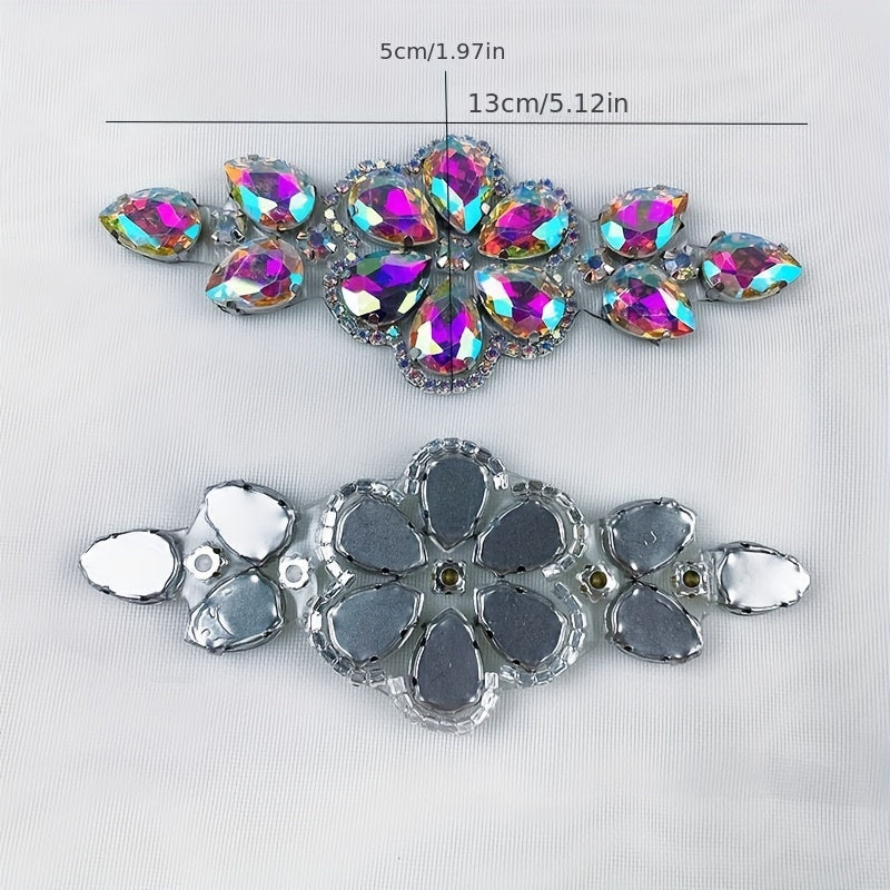 DIY Rhinestone Applique for Shoes and Wedding Gowns with Adhesive Backing