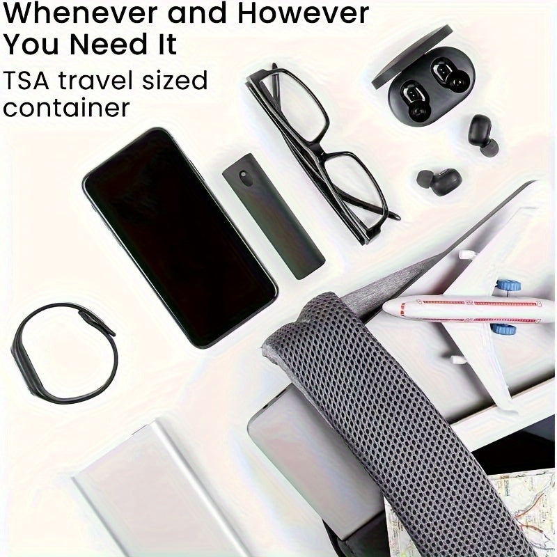 "Ekran tozalagich va mikroto'qima mato to'plami, telefon, kompyuter, ko'zoynaklar uchun portativ spreyi va artish - TSA tomonidan tasdiqlangan o'lcham, spirt va ammiakdan xoli (bo'sh, suvsiz)"