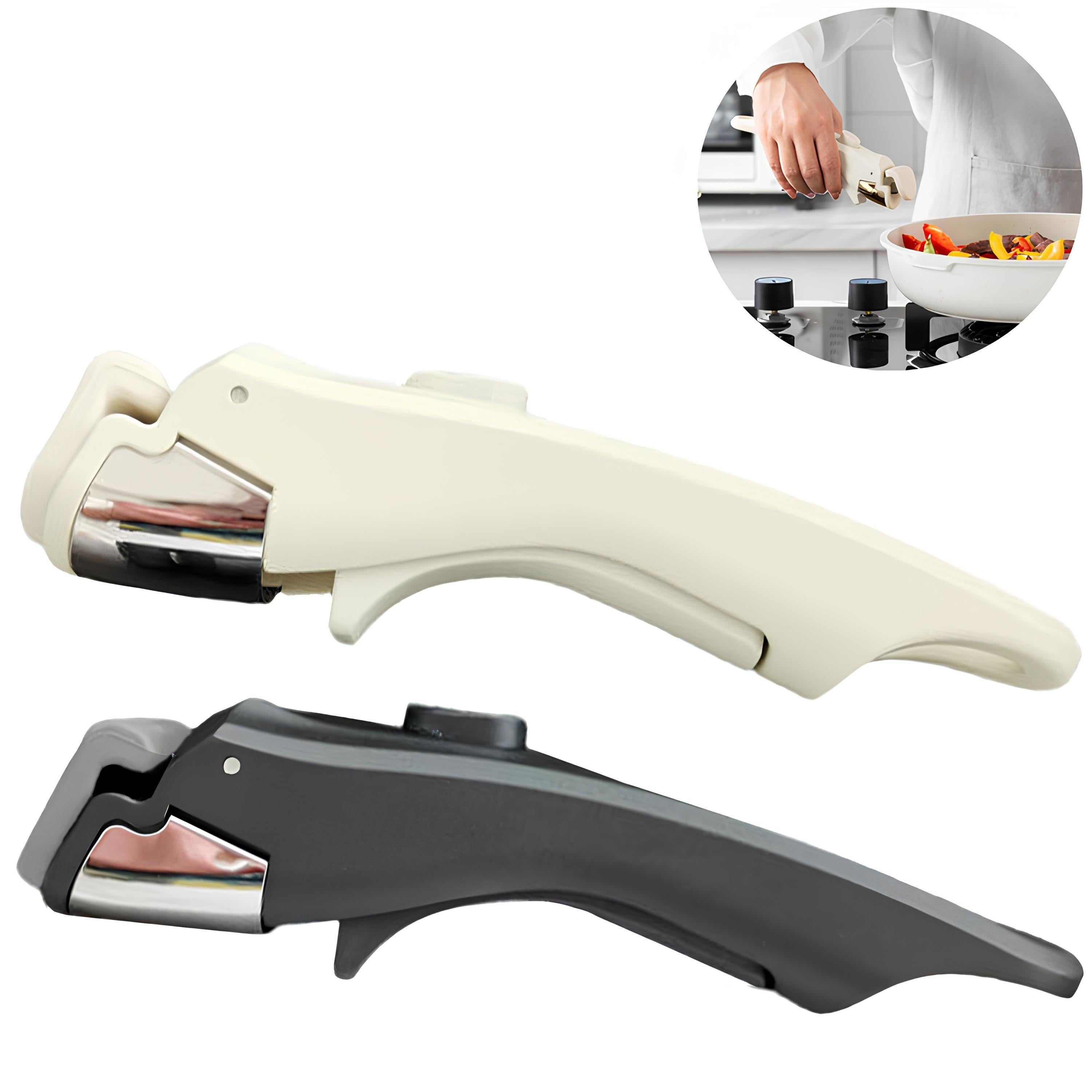 Mango removible para sartenes antiadherentes duradero con agarre fácil de clip, accesorio de cocina