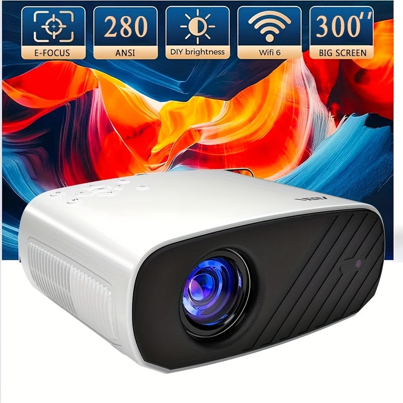 Full HD Portable Projector with WiFi and Electronic Focus for Home Theater