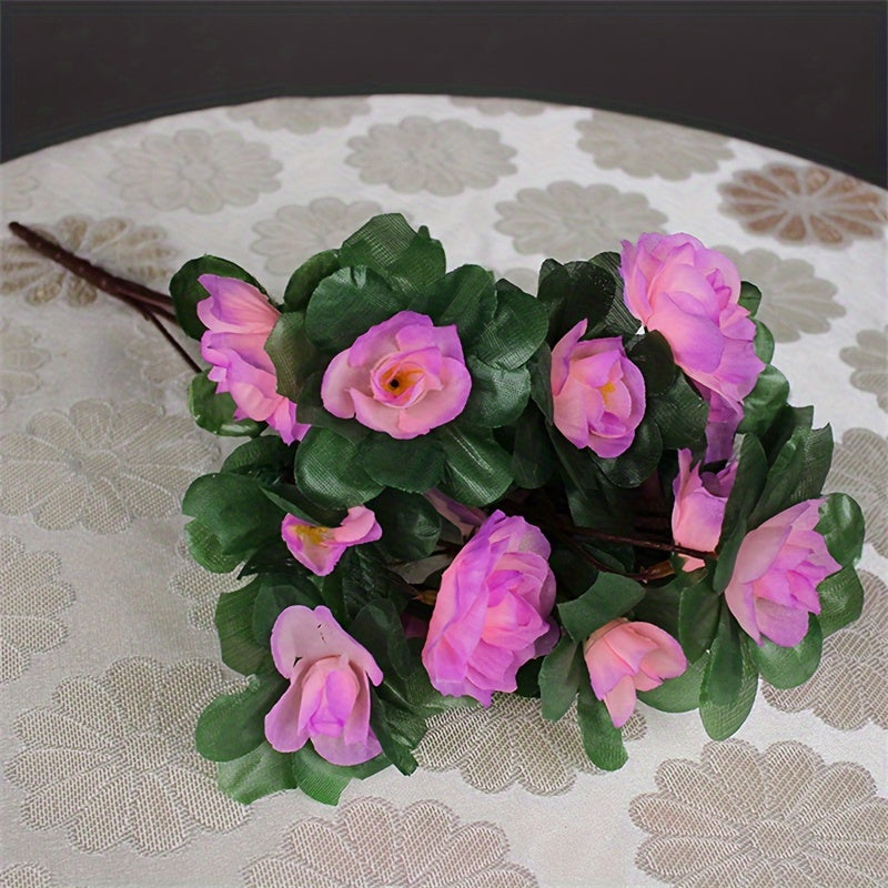 Искусственные азалиевые гирлянды с 21-цветковыми пластиковыми стеблями для уличного декора.