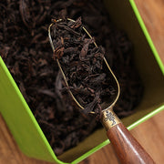 Винтажная чайная ложка из черного дерева для листового чая, чайная лопатка ручной работы, традиционная китайская чайная церемония