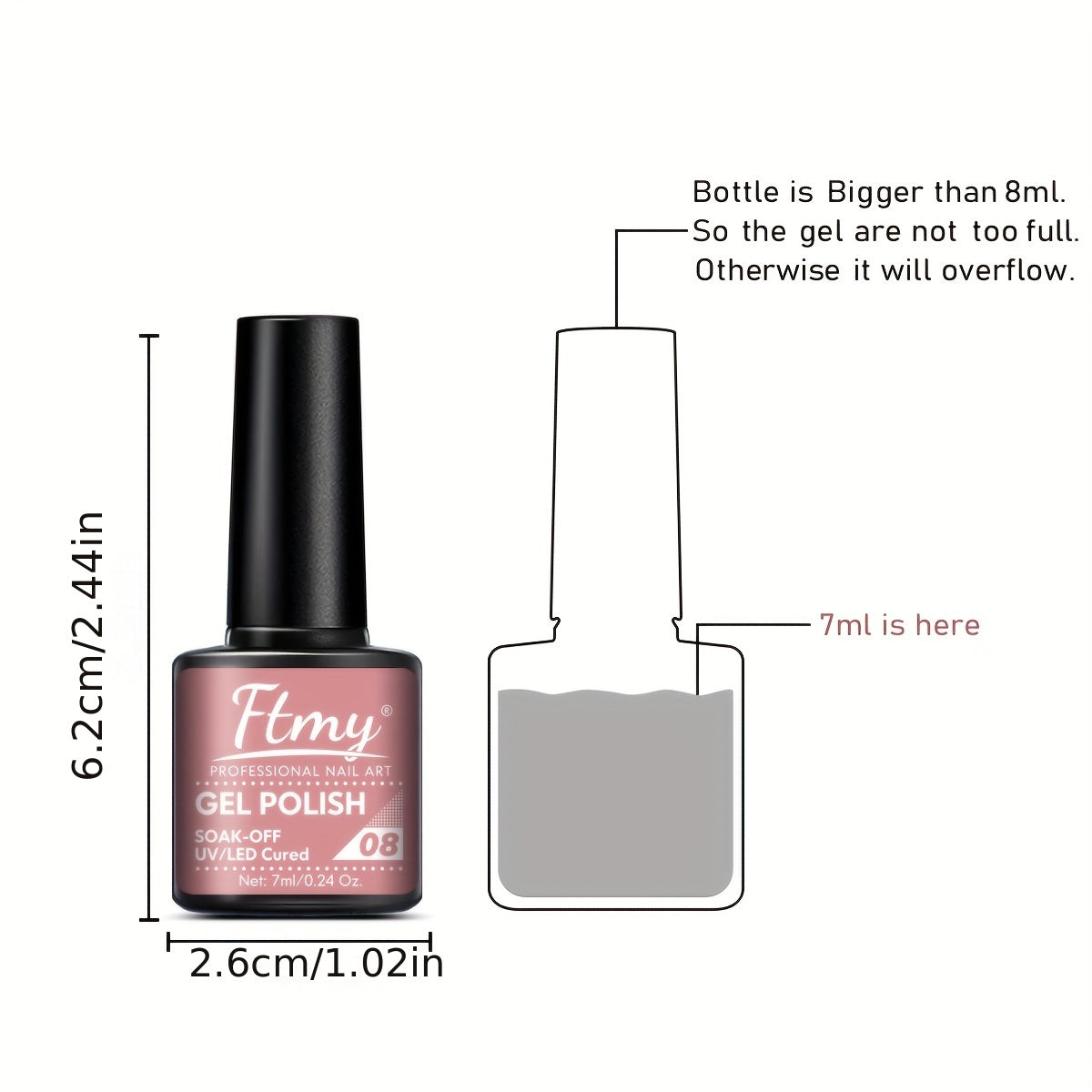 7-Piece Nail Gel Polish Set Long-Lasting UV Color Glitter Sparkling Manicure