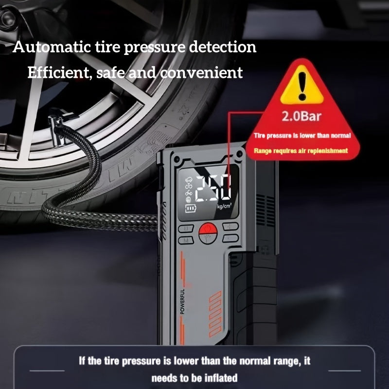 Portable Air Pump with Jump Starter 150psi 8000mAh Rechargeable Battery for Cars and Motorcycles