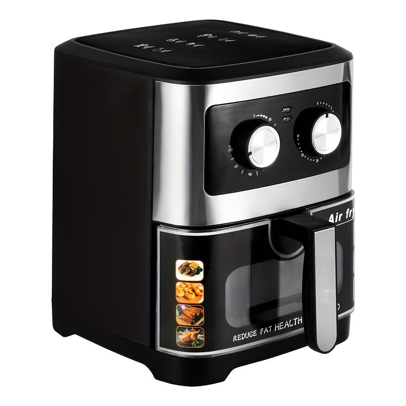 12L Stainless Steel Air Fryer Digital Controls Non-Stick Dishwasher Safe 8-Second Timer