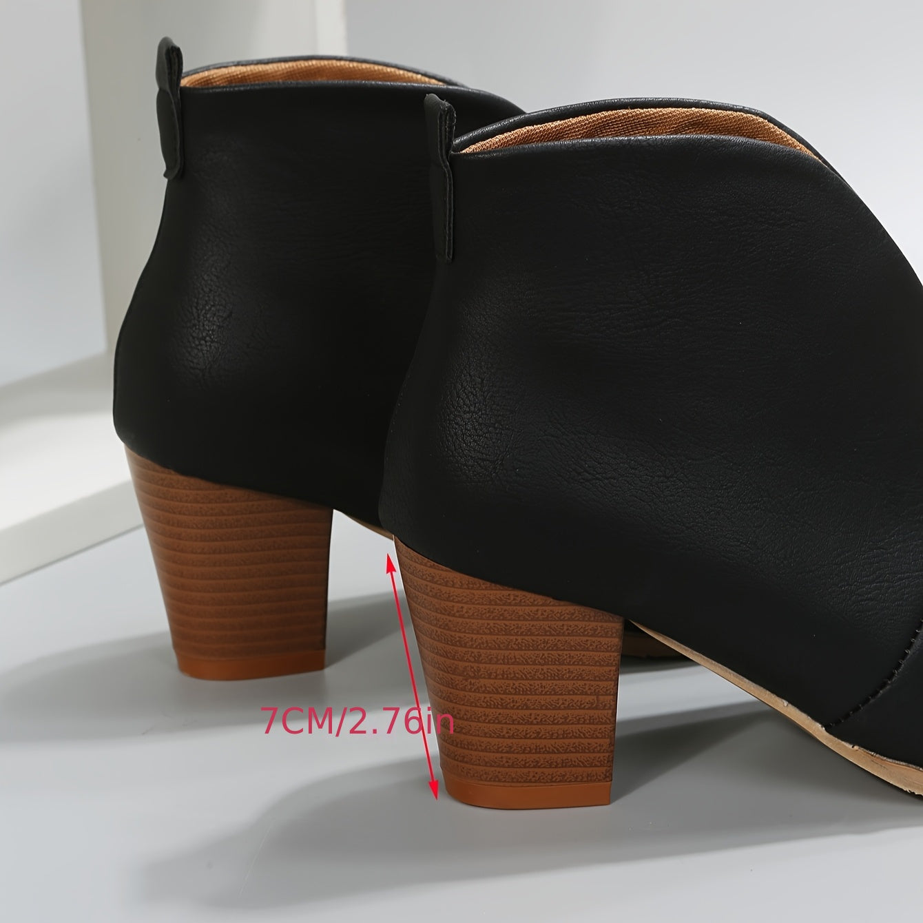 Plus Size Nude High-Top Boots For Women Autumn Winter Chunky Heel