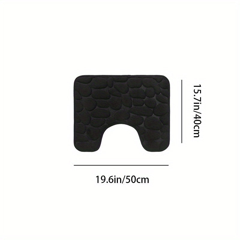 Conjunto de alfombrillas de baño antideslizantes en relieve con espuma viscoelástica, absorbentes y de secado rápido