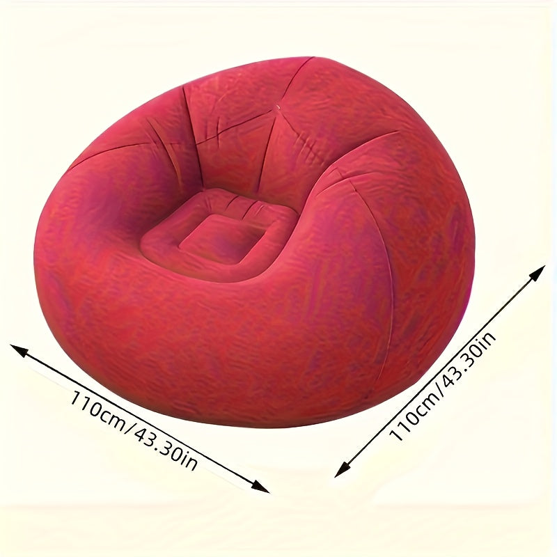 Qizil Ergonomik Inflatable Sofa Lounger o'yin va ofis ishlari uchun ideal. Oson tozalash uchun qo'l bilan yuviladigan materialdan tayyorlangan.