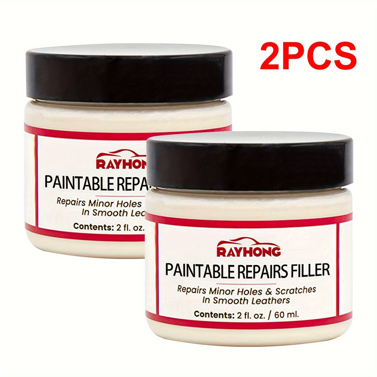 Kit de 2 reparadores de cuero para tapicería de coche y material plástico de sofá