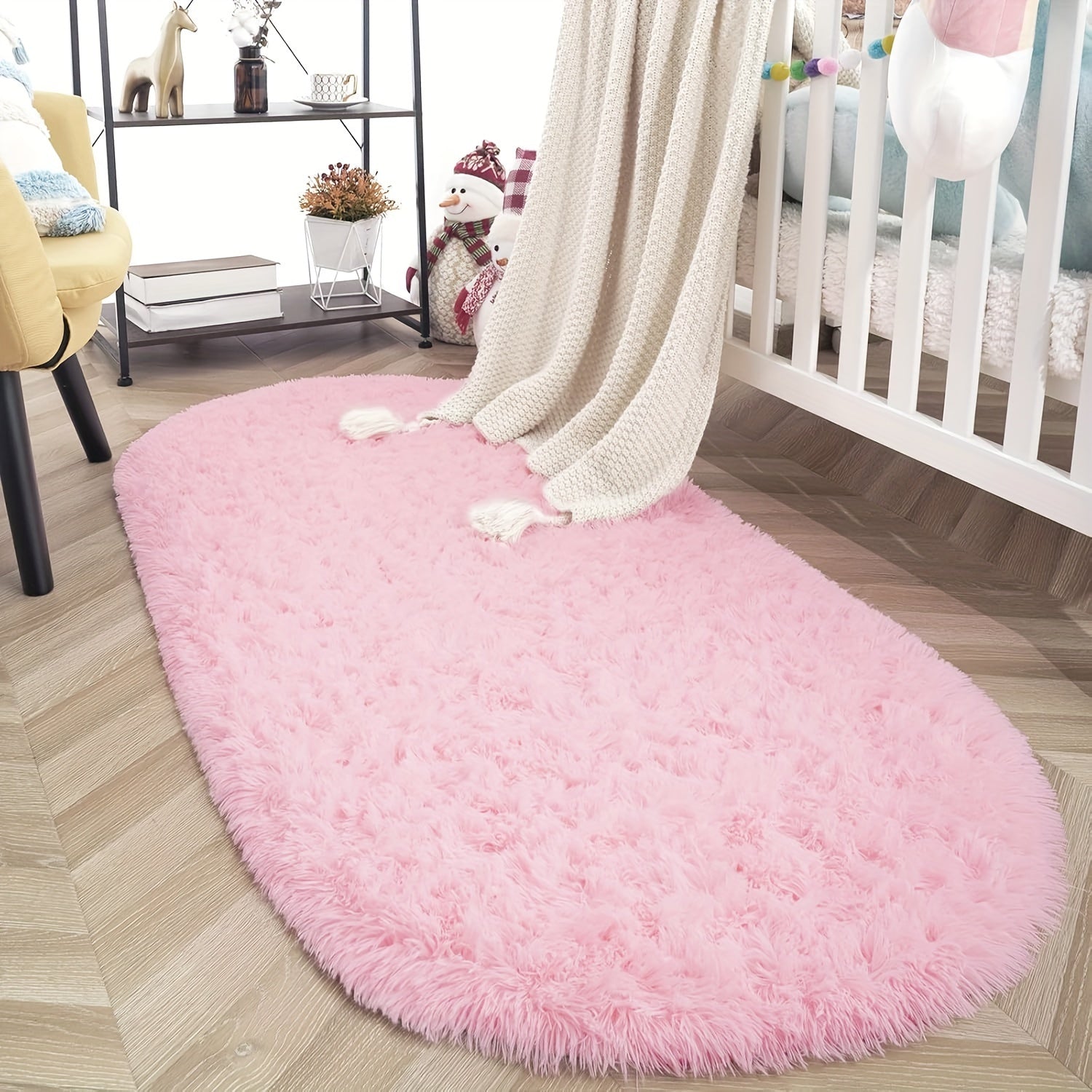 Soft Fluffy Shag Area Rug Non-Slip Machine Washable for Living Room or Bedroom
