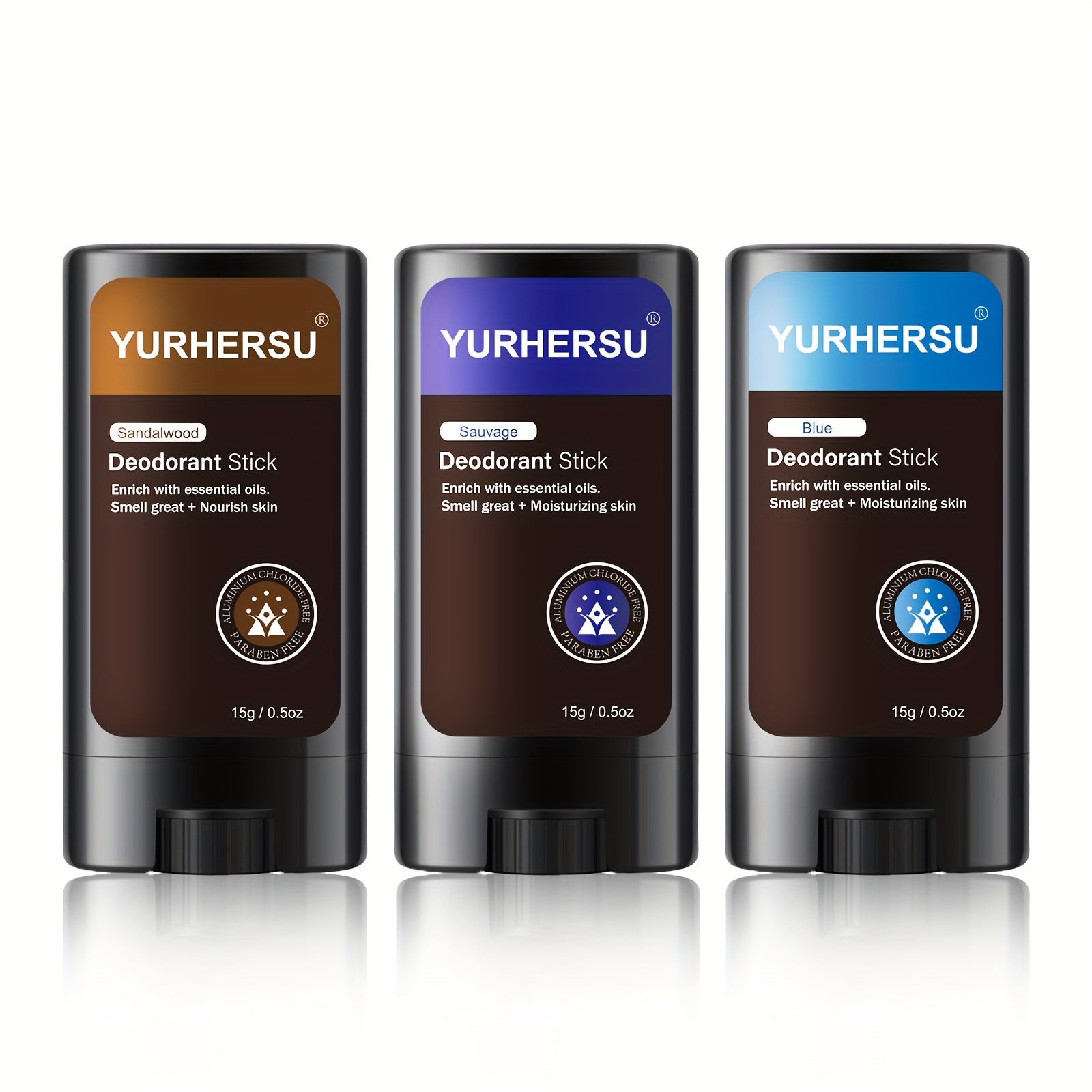 Дезодорант-стик для мужчин 48-часовая защита от запаха Апельсин Мята Зеленый чай Упаковка 3 шт.