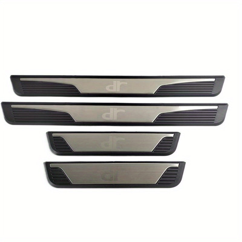 4PCS Car Door Sill Pedal Scuff Plate Cover Auto Exterior Decorative Panel