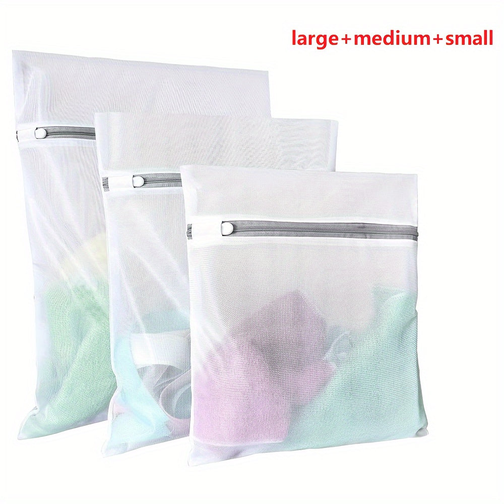 4-Piece Mesh Laundry Bag Set for Delicate Clothing Storage and Washing